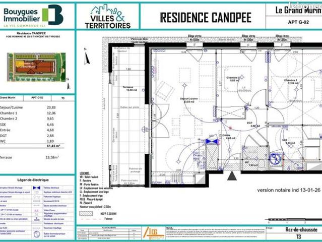 Appartement vente à Dax, Saint-vincent-de-tyrosse