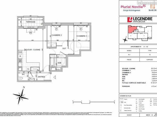 Appartement vente à Torcy, Chessy