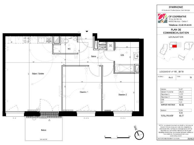 Appartement vente à Nantes, Saint-herblain