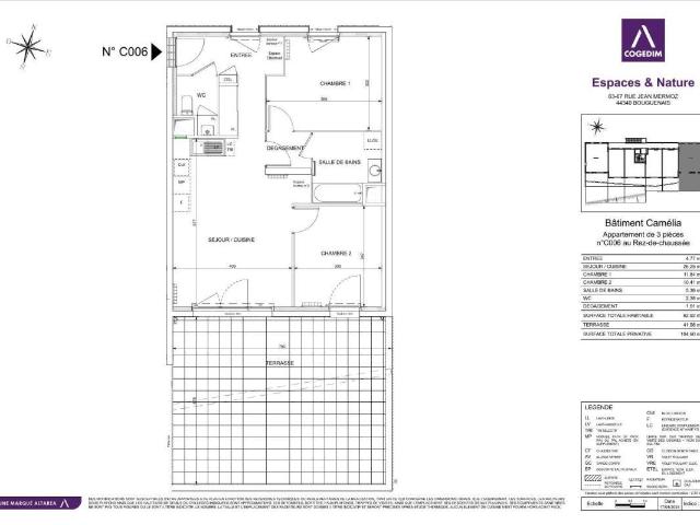 Appartement vente à L'Ouche Baraud, Bouguenais