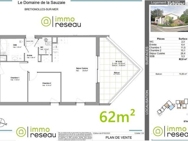 Appartement vente à Les Sables-d'Olonne, Bretignolles-sur-mer