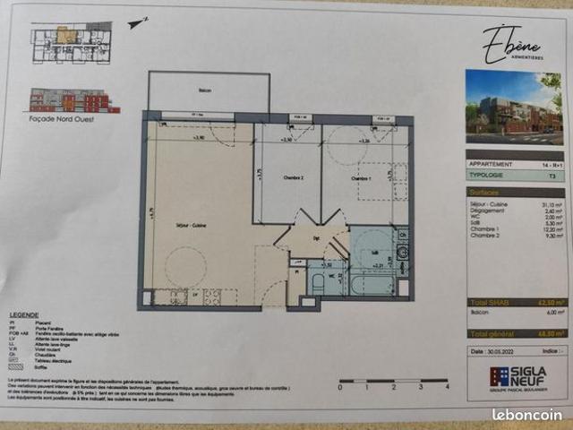 Appartement vente à Lille, Armentières