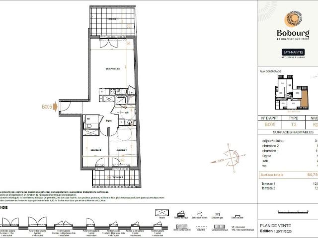 Appartement vente à Nantes, La Chapelle-sur-erdre