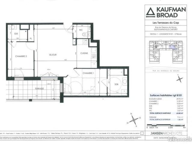 Appartement vente à Cherbourg, Barneville-carteret