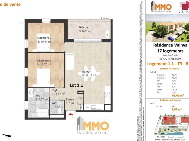 Appartement vente à Villefranche-sur-Saône, Rhône