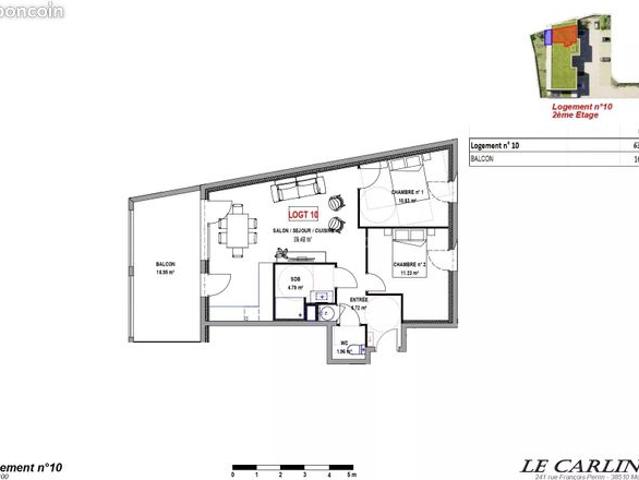 Appartement vente à La Tour-du-Pin, Morestel