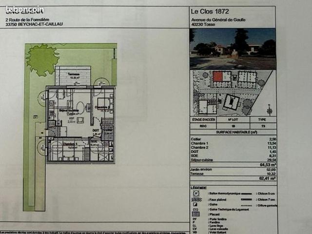 Appartement vente à Dax, Tosse