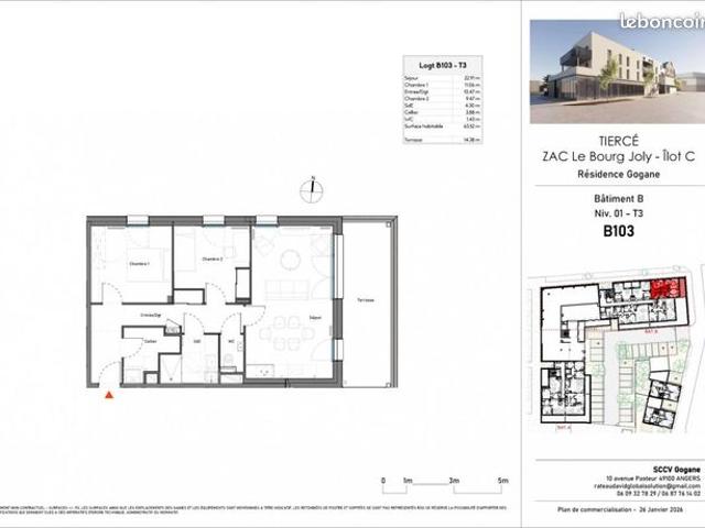 Appartement vente à Angers, Tiercé