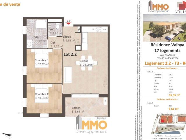 Appartement vente à Villefranche-sur-Saône, Rhône