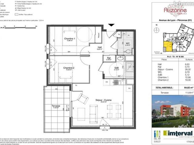 Appartement vente à Bourg-en-Bresse, Péronnas