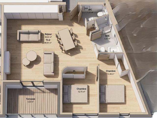 Appartement vente à Bonson, Loire