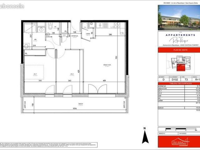Appartement vente à Château-Thierry, Aisne