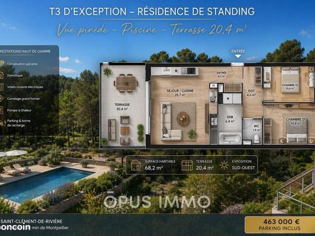 Appartement vente à Lodève, Saint-clément-de-rivière