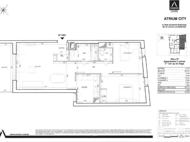 Appartement location à Clichy, Hauts-de-Seine