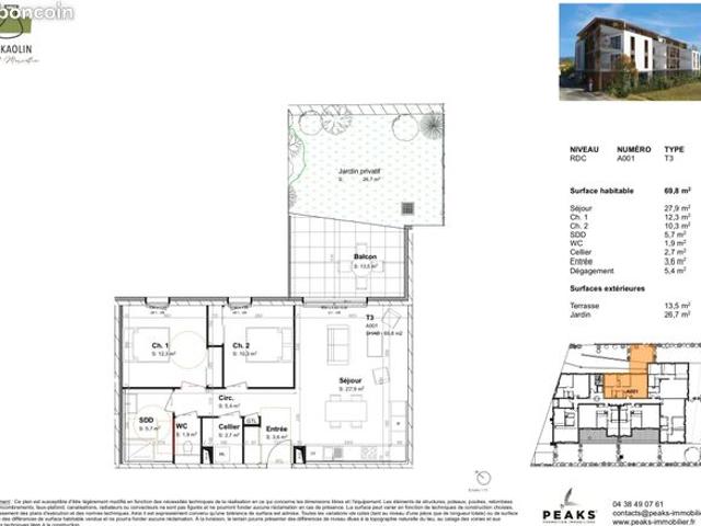 Appartement vente à Grenoble, Saint-marcellin