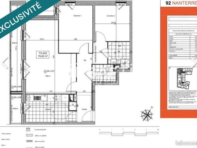 Appartement vente à Nanterre