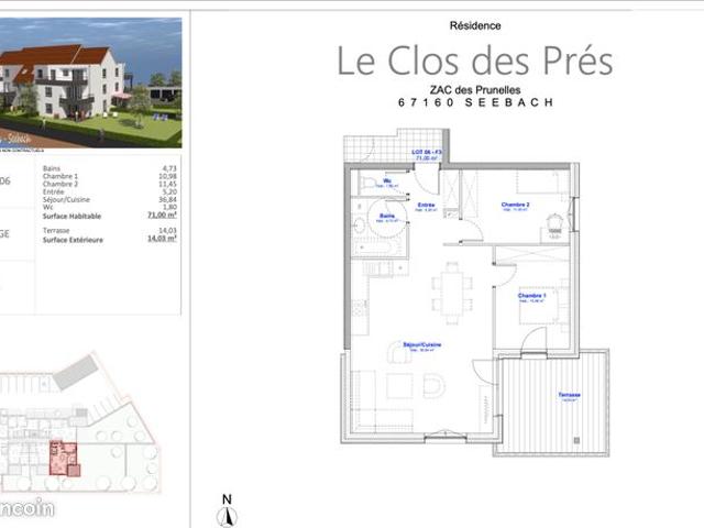 Appartement vente à Haguenau-Wissembourg, Seebach