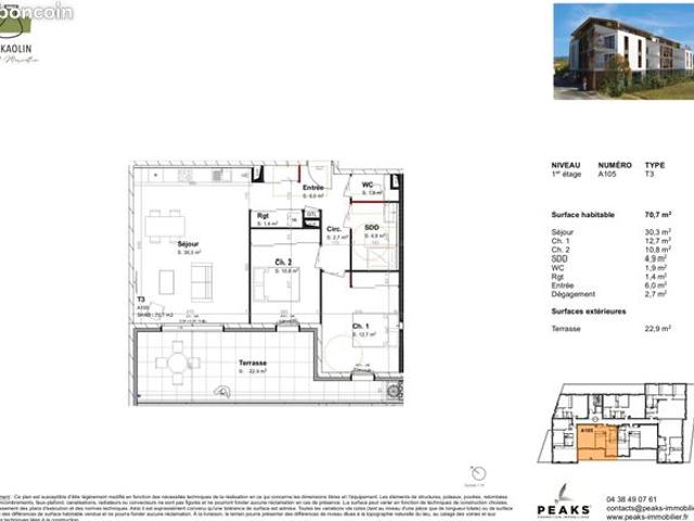 Appartement vente à Grenoble, Saint-marcellin