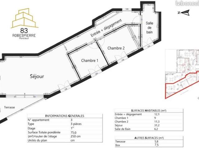 Appartement vente à Dreux, Montreuil