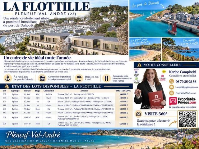 Appartement vente à Dahouët, Pléneuf-Val-André