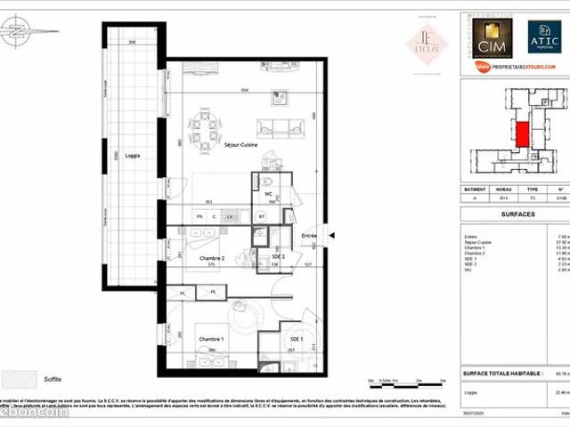 Appartement vente à Tours, Saint-cyr-sur-loire
