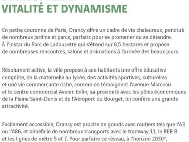 Appartement vente à Le Raincy, Drancy