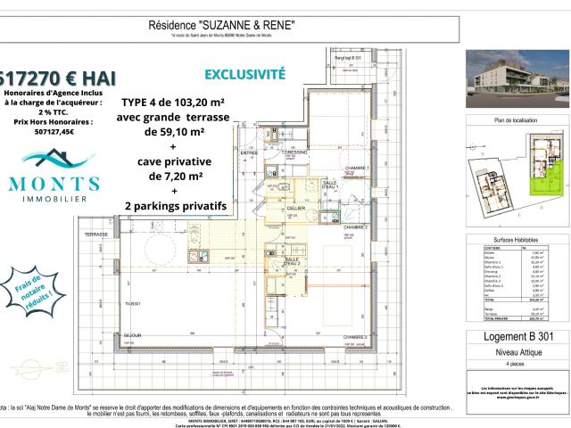 Appartement vente à Les Sables-d'Olonne, Notre-dame-de-monts
