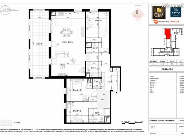 Appartement vente à Tours, Saint-cyr-sur-loire