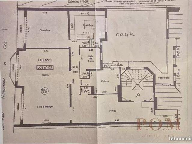 Appartement vente à Paris