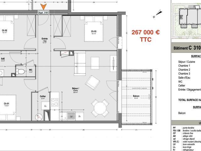Appartement vente à Dax, Lit-et-mixe