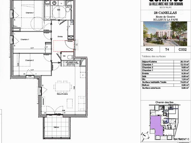 Appartement location à Crépieux, Rillieux-la-Pape