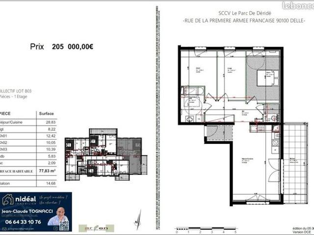 Appartement vente à Belfort, Delle