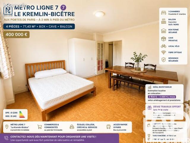 Appartement vente à L'Haÿ-les-Roses, Le Kremlin-bicêtre