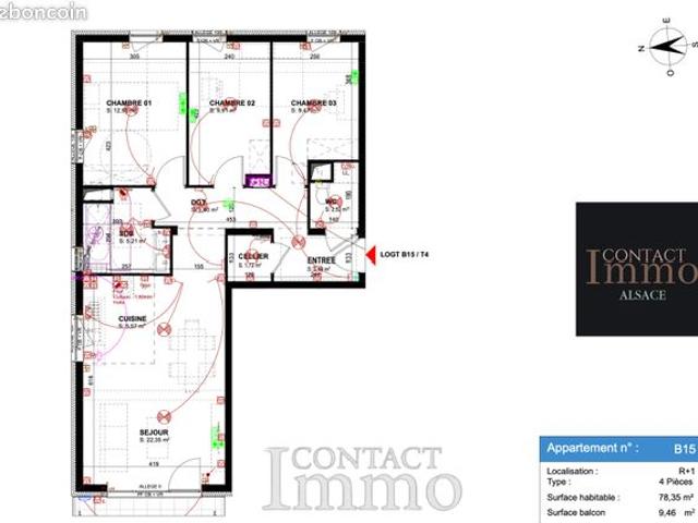 Appartement vente à Colmar-Ribeauvillé, Ingersheim