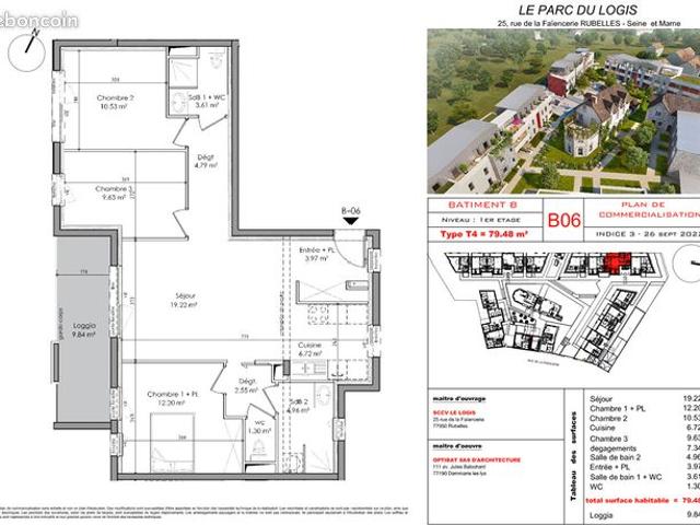 Appartement vente à Melun, Rubelles