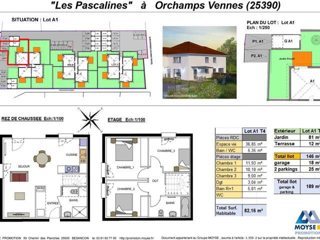 Appartement vente à Pontarlier, Orchamps-vennes