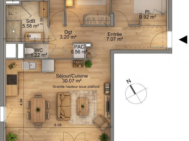 Appartement vente à Grenoble, Vif