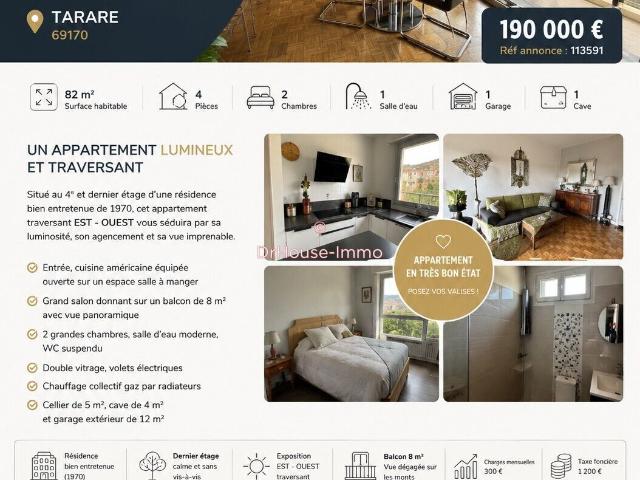Appartement vente à Tarare, Rhône