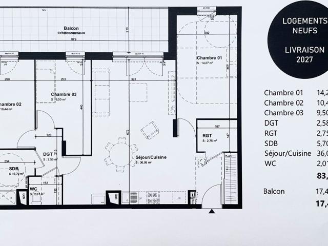 Appartement vente à Bourgoin-Jallieu, Isère