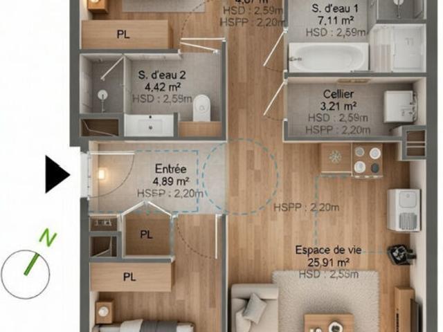 Appartement vente à Chambéry, Challes-les-eaux