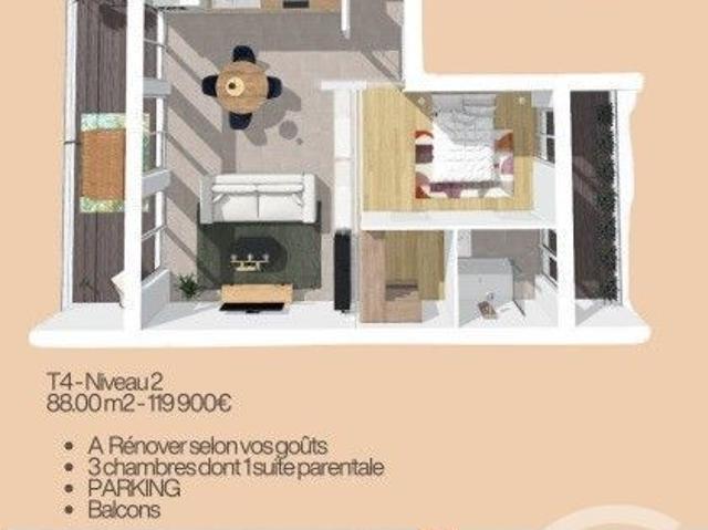 Appartement vente à Brive-la-Gaillarde, Brive-la-gaillarde