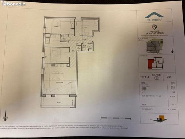 Appartement vente à Albertville, Queige