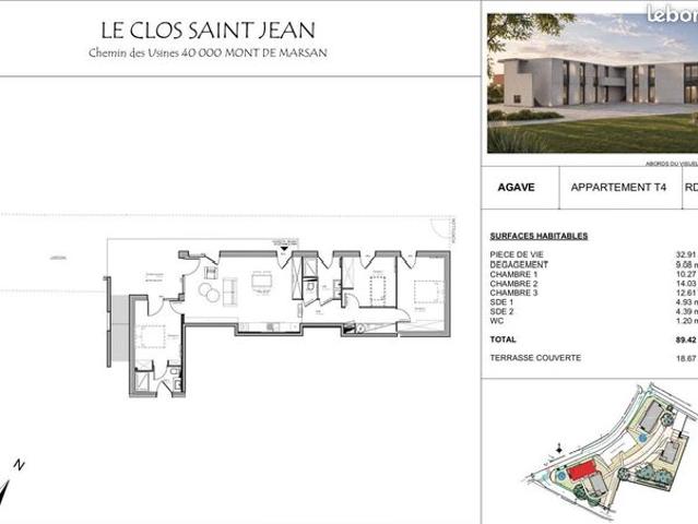 Appartement vente à Mont-de-Marsan, Landes
