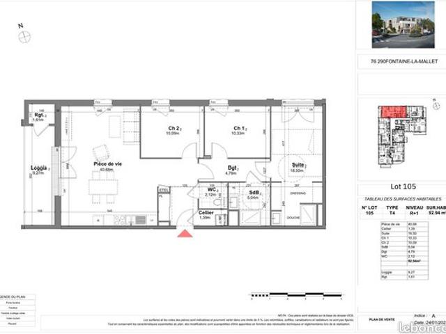 Appartement vente à Le Havre, Fontaine-la-mallet