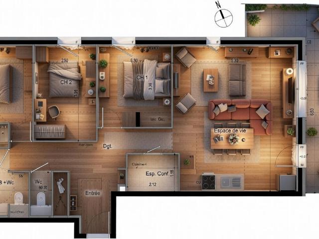 Appartement vente à Saint-Julien-en-Genevois, Ville-la-grand
