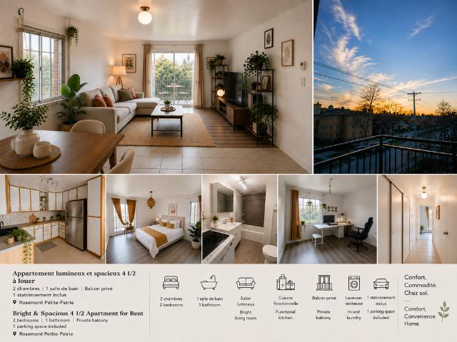 Apartment for rent in St. Leonard's, Quebec