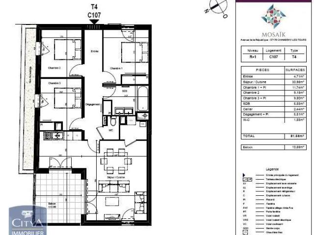 Appartement location à Tours, Chambray-lès-tours
