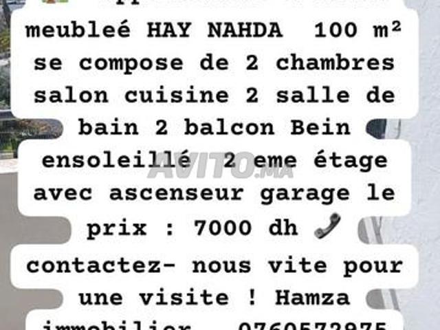 Appartement location à Hay Nahda, Ben Slimane