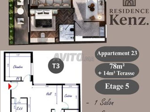 Appartement vente à Lyautey