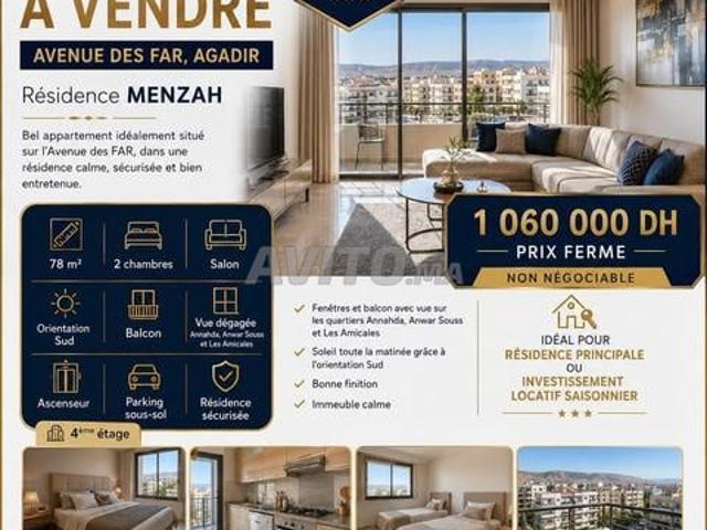 Appartement vente à Agadir, Oued ed Dahab-Lagouira